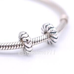 Two-Authentic PANDORA Hearts Row Spacers